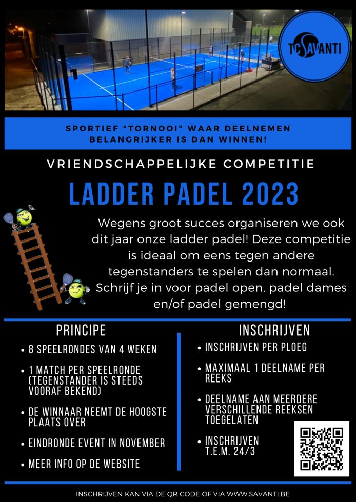 Ladder padel affiche 2023